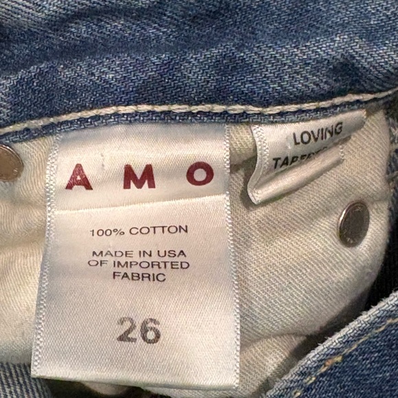 AMO Jeans Loving Gratitude Tapered Leg 26 MADE IN USA - Picture 7 of 12